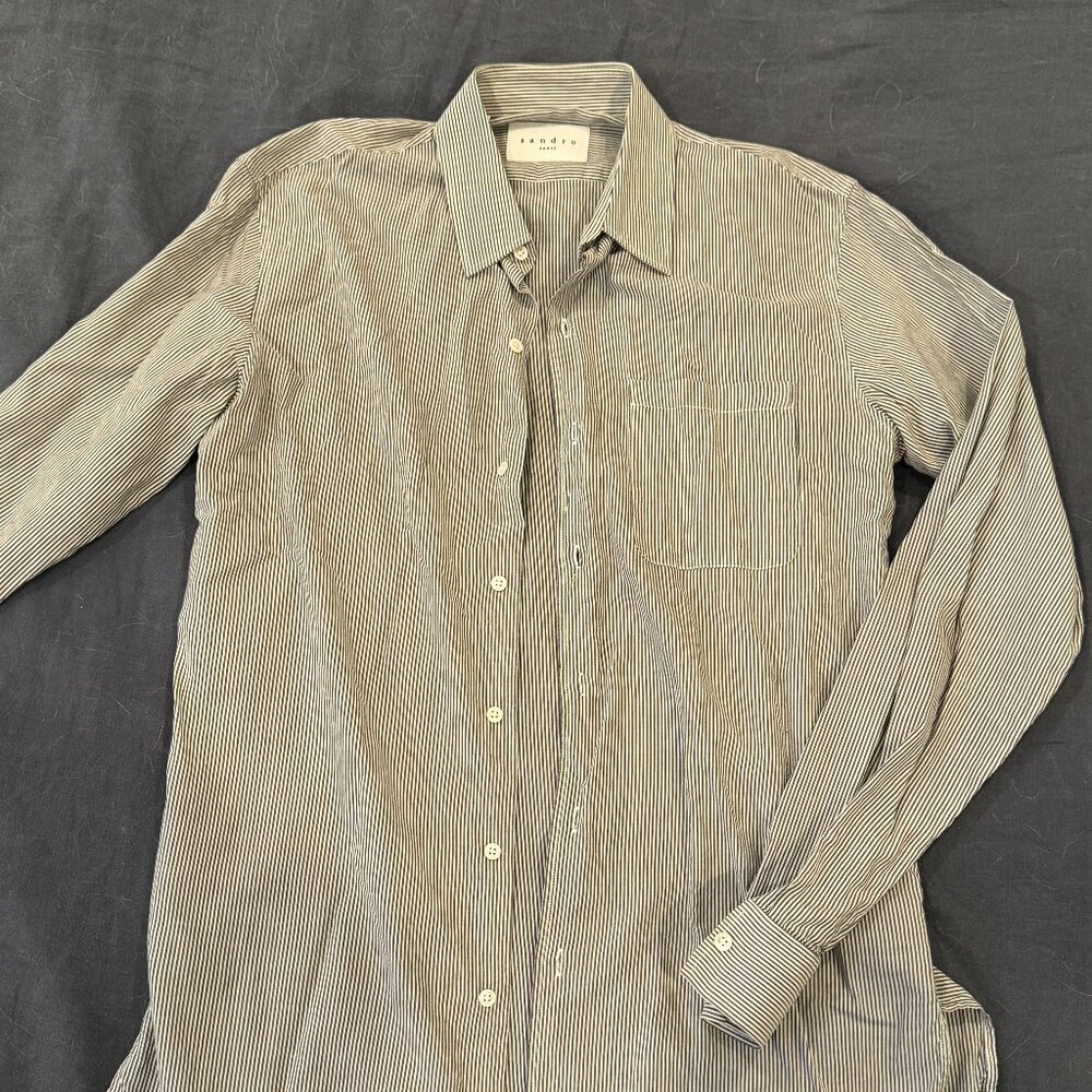 Sandro Cotton Striped Summer Button Down